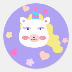 Unicorn kinder tekening sticker