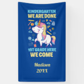 Unicorn Kindergarten Afstuderen 1e graad Spandoek (Verticaal)