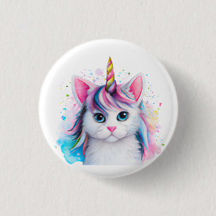 Unicorn Kitten Ronde Button 3,2 Cm