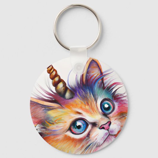 Unicorn Kitten Sleutelhanger (Voorkant)