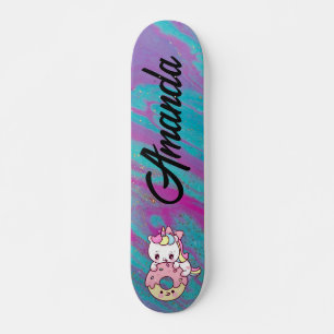 Unicorn kleur abstract skateboard