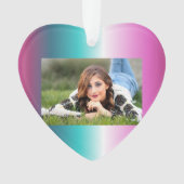 unicorn lavender blauwgroen ombre turquoise mermai ornament (voorkant)