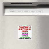 Unicorn Leprechaun Sanity Funny Fridge Magnet (In Situ (Lave-vaisselle))