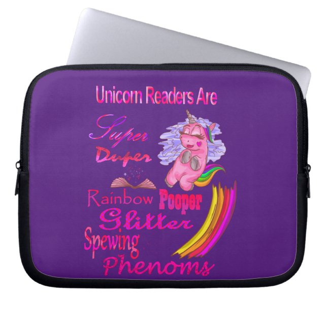 Unicorn-lezers zijn superduplexboekSleeve Laptop Sleeve (Voorkant)