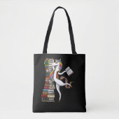 Unicorn Librarian Magical Book Reading Nerd Draagtas (Voorkant)