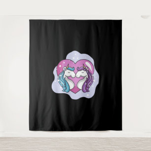 Unicorn liefde wandkleed