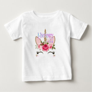 UNICORN LIFE Gouden Glitter & Roze Bloemen Trendy