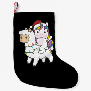 Unicorn Llama Christmas Snow Winter Animals Adult Kleine Kerstsok