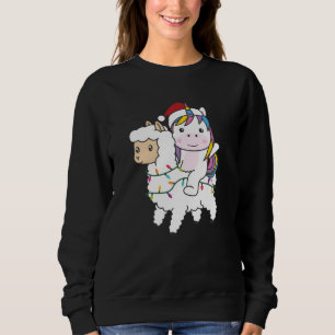 Unicorn Llama Kerstsneeuwwinterdieren Trui
