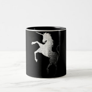unicorn logo, ghear tweekleurige koffiemok