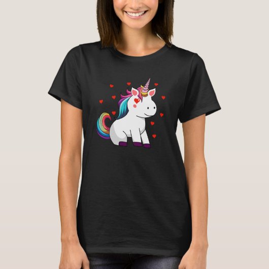 Unicorn Love Geschenk T-shirt (Voorkant)
