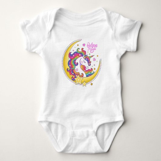 Unicorn Magic Baby Bodysuit (Voorkant)
