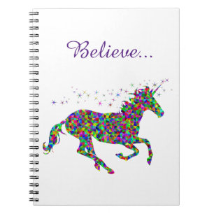 Unicorn Magic Believe Colorful Journal Notitieboek