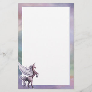 Unicorn Magic   Colorful Pastel Fantasy Waterverf Briefpapier