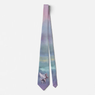 Unicorn Magic Colorful Pastel Fantasy Waterverf Stropdas