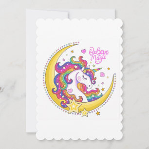 Unicorn Magic Flat Wenskaart Kaart