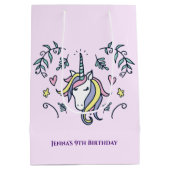 Unicorn Magical Birthday Medium Cadeauzakje (Achterkant)