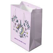 Unicorn Magical Birthday Medium Cadeauzakje (Achterkant Gekanteld)