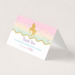 Unicorn Magical Birthday Party Favor Bag Label Visitekaartjes