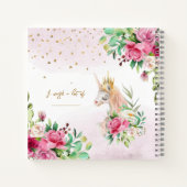 Unicorn Magical Creature Girl Daily Tekeningen Notitieboek (Achterkant)