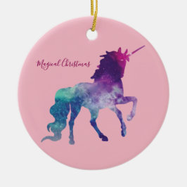 Unicorn Magical Kerstmis Keramisch Ornament