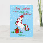 Unicorn Magical Vriendin kerstkaart Kaart (Voorkant)