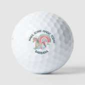 Unicorn Make Magic Personalize Name Golfballen (Voorkant)