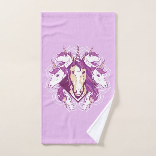 Unicorn Mandala (Serviette à main)