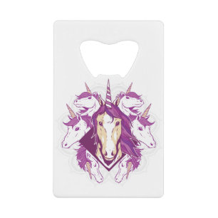 Unicorn mandala kredietkaart flessenopener