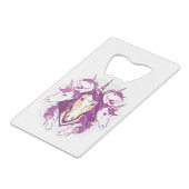 Unicorn mandala kredietkaart flessenopener (Achterkant Gekanteld)