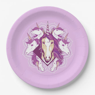 Unicorn Mandala Papieren Bordje