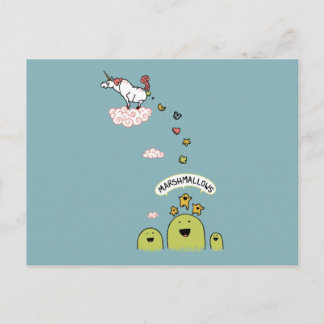 Unicorn Marshmallows Briefkaart