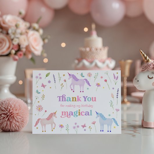 Unicorn Meadow Pastel Merci d'or rose
