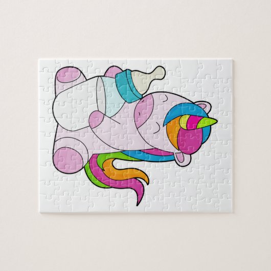 Unicorn Melkfles Legpuzzel (Horizontaal)