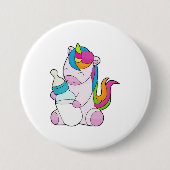 Unicorn Melkfles Ronde Button 7,6 Cm (Voorkant)