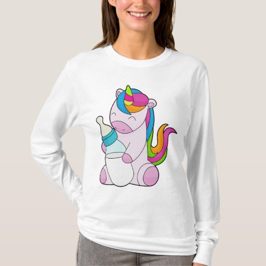Unicorn Melkfles T-shirt (Voorkant)