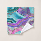 Unicorn Mermaid Agate Glitter Glam #1 #marble Bad Handdoek (Wasdoekje)