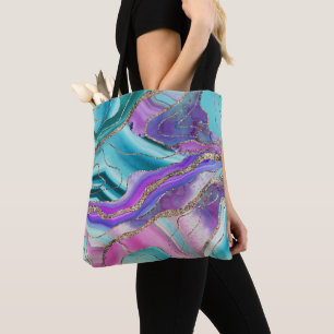 Unicorn Mermaid Agate Glitter Glam #1 #marble Draagtas