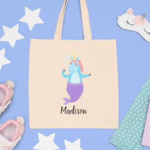 Unicorn Mermaid Character Cute Kinder Fun Tote Bag
