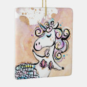 Unicorn Mermaid Keramisch Ornament (Rechts)