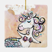 Unicorn Mermaid Keramisch Ornament (Achterkant)