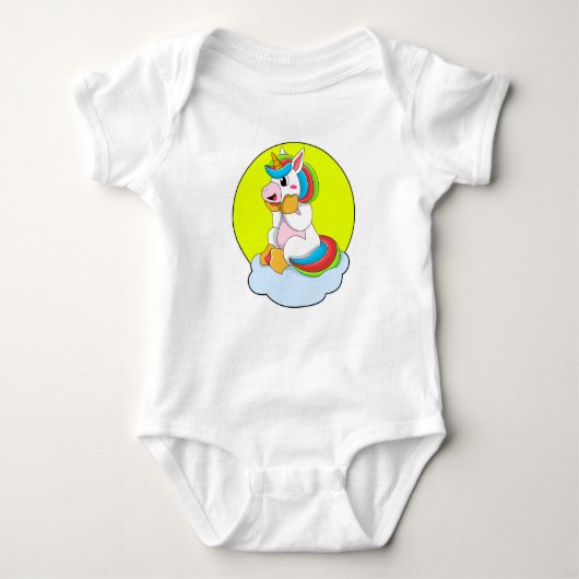 Unicorn met Cloud & Sun Romper (Voorkant)