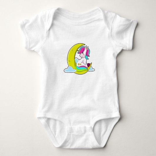 Unicorn met Clouds & Moon Romper (Voorkant)