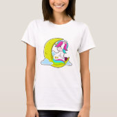 Unicorn met Clouds & Moon T-shirt (Voorkant)