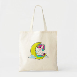 Unicorn met Clouds & Moon Tote Bag