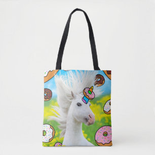 Unicorn met Donuts Draagtas