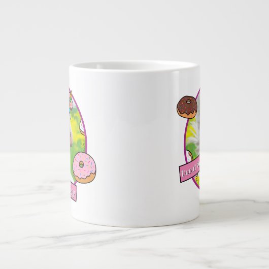 Unicorn met Donuts Extra Grote Beker (Voorkant)
