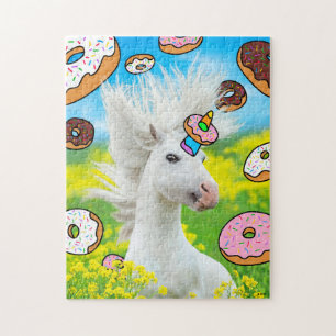 Unicorn met Donuts Legpuzzel