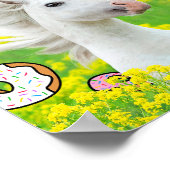 Unicorn met Donuts Poster (Hoek)