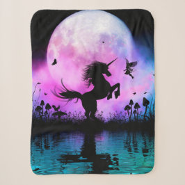 Unicorn met een beetje fee sherpa deken
